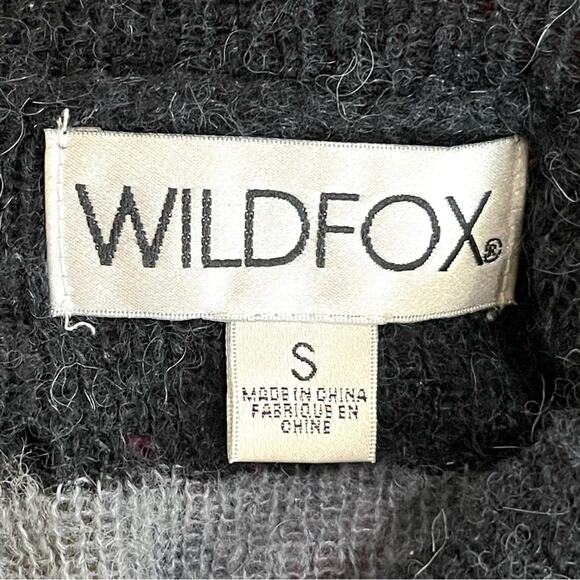 Wildfox Mirage Black Rainbow Striped Alpaca Wool Oversized Pullover Sweater - S - Picture 9 of 12
